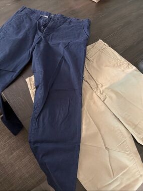 GAP Navy and Khaki Men’s Cotton Livid In Slim Stretch Chinos